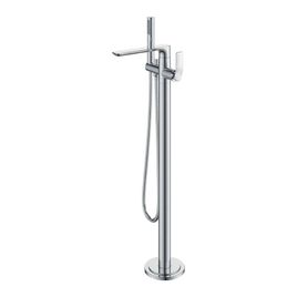 Misturador Monocomando de Piso para Banheira com Ducha Manual Rainbow Chrome