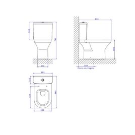 Bacia para Caixa Acoplada Izy Conforto Branco - P.115.17