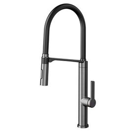 Misturador Monocomando para Cozinha de Mesa Doc Grafite Escovado e Preto