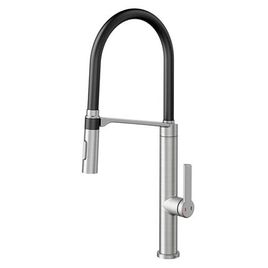 Misturador Monocomando para Cozinha de Mesa Doc Inox Escovado e Preta