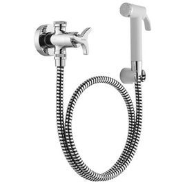Ducha Higiênica com Registro e Derivação Gatilho Branco Trio Cromado