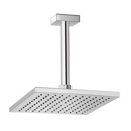Chuveiro com Tubo de Teto Square Cromado