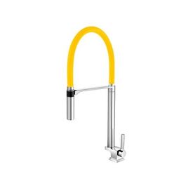 Torneira para Cozinha de Mesa Doc Cromado e Amarelo