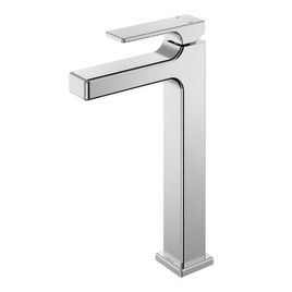 Misturador Monocomando para Lavatório de Mesa Bica Alta Edge Cromado