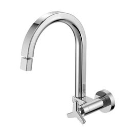 Torneira para Cozinha de Parede Bica Alta City Cromado
