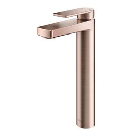 Misturador Monocomando para Lavatório de Mesa Bica Alta Argon Cobre Escovado
