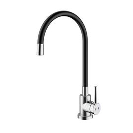 Misturador Monocomando para Cozinha de Mesa Spice Cromado e Preto