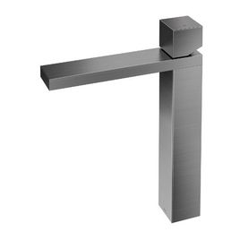 Misturador Monocomando para Lavatório de Mesa Bica Alta Minima Grafite Escovado
