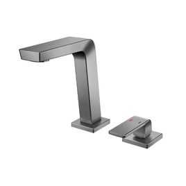 Misturador Monocomando para Lavatório de Mesa Bica Baixa Vougan Grafite Escovado
