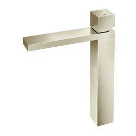 Misturador Monocomando para Lavatório de Mesa Bica Alta Minima Níquel Escovado