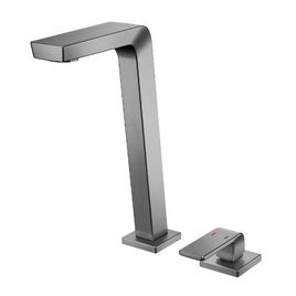 Misturador Monocomando para Lavatório de Mesa Bica Alta Vougan Grafite Escovado