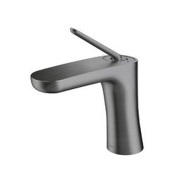 Misturador Monocomando para Lavatório de Mesa Bica Baixa Kaila Grafite Escovado