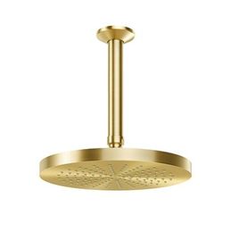 Chuveiro com Tubo de Teto Eden R200 Ouro Escovado
