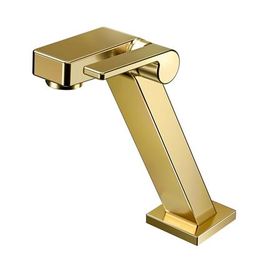 Torneira para Lavatório de Mesa Bica Baixa Stillo Ouro Polido