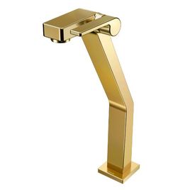 Torneira para Lavatório de Mesa Bica Alta Stillo Ouro Polido