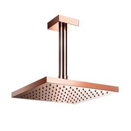 Chuveiro com Tubo de Teto Heaven Q200 Cobre Polido
