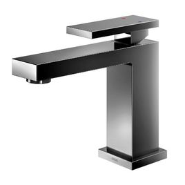 Misturador Monocomando para Lavatório de Mesa Bica Baixa New Edge Grafite Polido