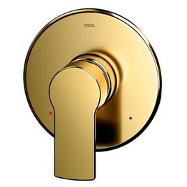 Acabamento Monocomando para Chuveiro e Ducha Higiênica Alta Pressão 1/2 Argon Ouro Polido