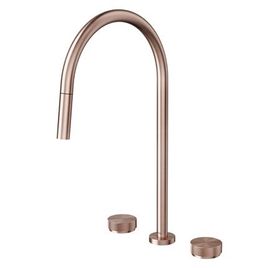 Misturador para Cozinha de Mesa com Ducha Retrátil Mix & Match Cobre Escovado