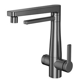 Torneira para Cozinha de Mesa com Purificador Nova Vitalis  Grafite Escovado