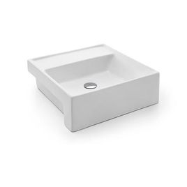 Cuba Semi Encaixe Quadrada  Luxo Branco