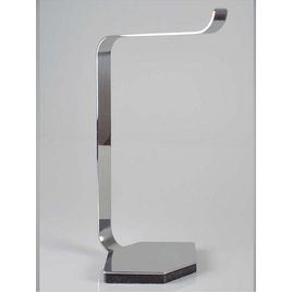 Porta Toalha de Bancada Elemento Zen Inox e Preto