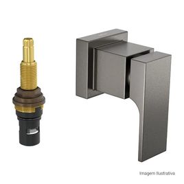 Acabamento para Registro de Pressão 1/2 e 3/4 Unic Dark Antracite