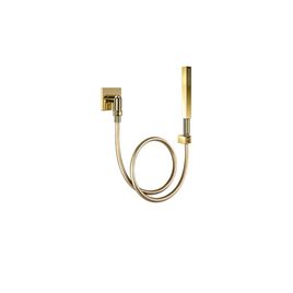 Ducha Manual Com Joelho 90° Square Ouro Polido