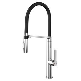 Misturador Monocomando para Cozinha de Mesa Doc Cromado e Preto