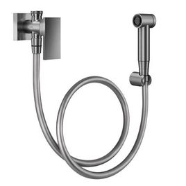 Ducha Higiênica com Registro e Derivação New Edge Grafite Escovado