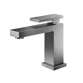 Misturador Monocomando para Lavatório de Mesa Bica Baixa New Edge Grafite Escovado