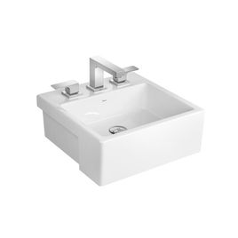 Cuba Semiencaixe Quadrada com Mesa Branco - L.830.17