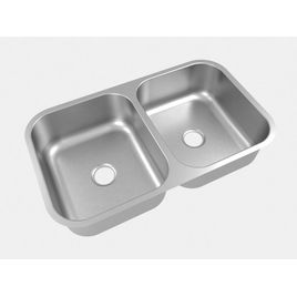 Cuba Dupla 70X40cm CD-34 3 1/2 com Válvula Inox Escovado