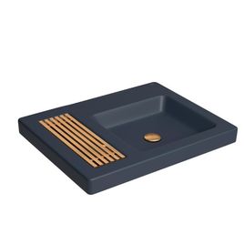 Cuba de Sobrepor Retangular Navy Blue - L.131.43