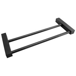 Porta Toalha Duplo 30cm Spot Preto Fosco
