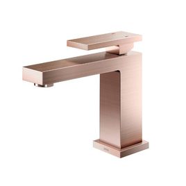 Misturador Monocomando para Lavatório de Mesa Bica Baixa New Edge Cobre Escovado