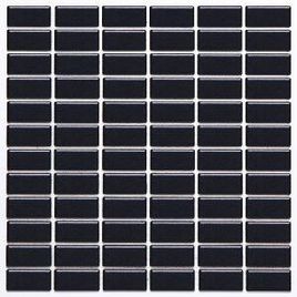 Pastilha de Porcelana 2,5x5 Preto Acetinado J/Reta - M4337 (Caixa 1,41M²)