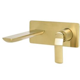 Misturador Monocomando para Lavatório de Parede Rainbow Brushed Gold