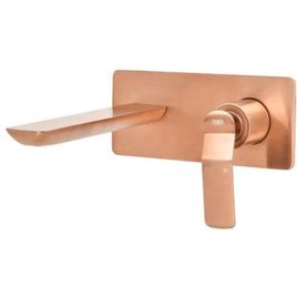 Misturador Monocomando para Lavatório de Parede Rainbow Brushed Rose Gold