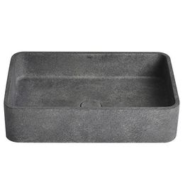 Cuba de Apoio Retangular Geostone Dark Concrete