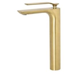 Misturador Monocomando para Lavatório de Mesa Bica Alta Rainbow Brushed Gold