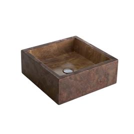 Cuba de Apoio Quadrada com Mesa Ferrugem - L.70.56