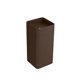 Cuba de Piso Quadrada Marrom Fosco - LC.26.22