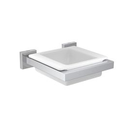 Saboneteira de Parede Com Louça Quadratta Cromado