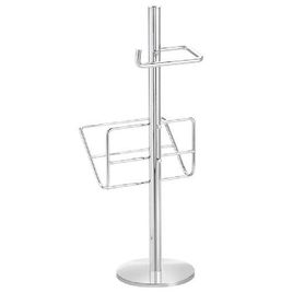 Papeleira de Chão com Revisteiro Clean Cromado