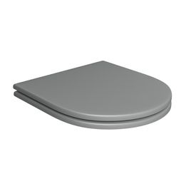Assento Poliéster Slow Close Lk/Duna/Nuova/Carrara/Omega Cinza Fosco / Cromado