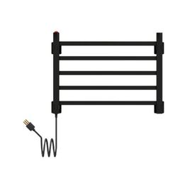 Toalheiro Elétrico 5 Barras Delocatto Inox Preto Fosco 220 V